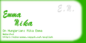 emma mika business card